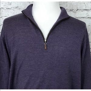 Peter Millar Merino Wool Purple Sweater Sz XL